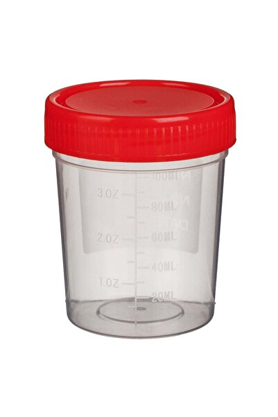 OEM Sterile Plastic Uroculture Container with Red Lid 120ml