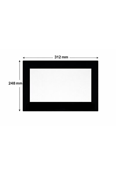 Baytech Kumtel & Luxell 8520 Uyumlu Mini Fırın Camı – Düz Cam | 312×248 mm