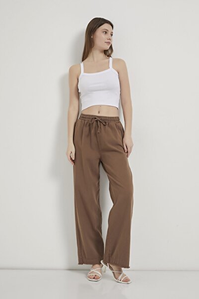 Arma Life Armalife 4760 Tasseled Wide-Leg Gabardine Women's Trousers