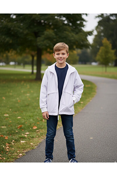 Jack Lions سترة واقية من الرياح بغطاء للرأس مع بطانة داخلية من الشبك