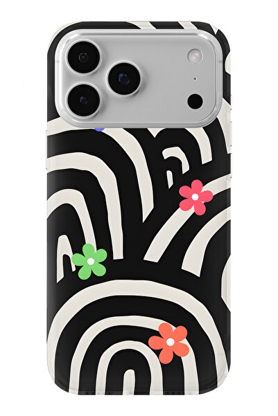 Multitronic حافظة شفافة مطبوعة بتصميم أحادي اللون متوافقة مع iPhone 17 Pro Max