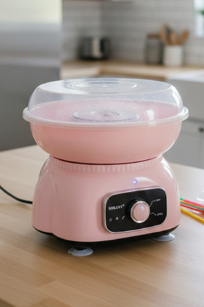 SOKANY Ev Tipi Pamuk Şeker Makinesi (Pembe) SK-07071