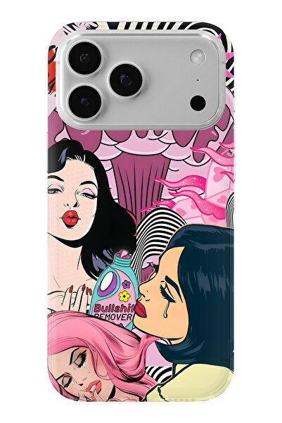 Multitronic حافظة شفافة مطبوعة بتصميم Fck Off Pop Art متوافقة مع هاتف iPhone ...