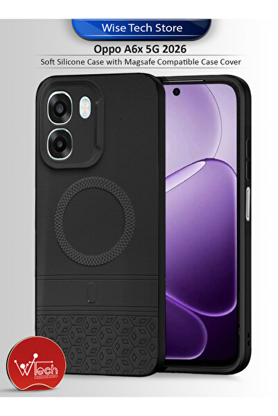Wtech Oppo A6x 5G 2026 Soft Silicone Case with Magsafe Compatible Case Cover