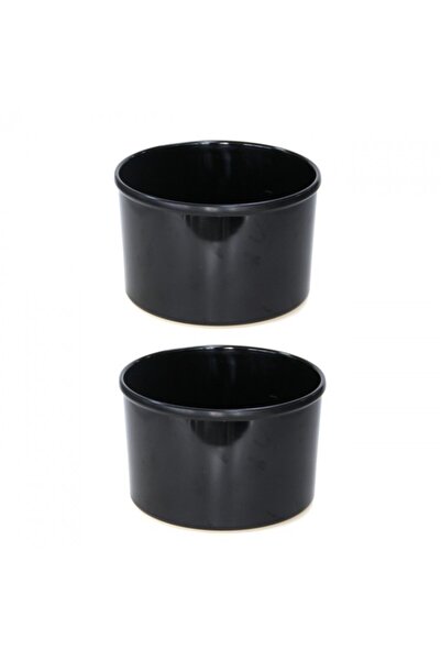Raki Set of 2 melamine buffet jars Culinaro Murun 17x10cm 1800ml black
