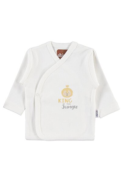 Minidamla Lion Patterned 5-Piece Bodysuit Sets - Ecru 0-1 Month