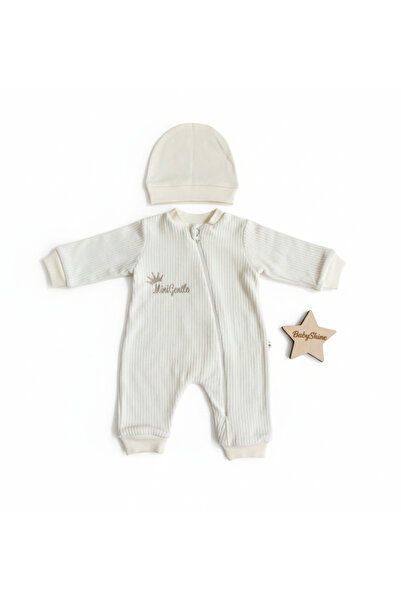 Generic افرول مع طاقية حتى عمر شهرين - اوف وايت