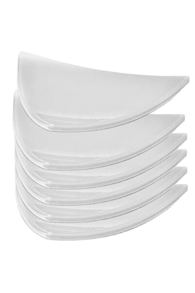 Raki Set 6 farfurii melamina triunghi 10,5x10,5x1cm alba