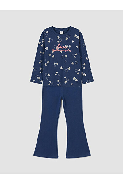 LC Waikiki Sparkling Choices Printed Girls' T-Shirt and Leggings from Shining...