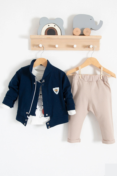 Beruflic We Are Jacketed 3-Piece 100% Cotton Baby Boy Set