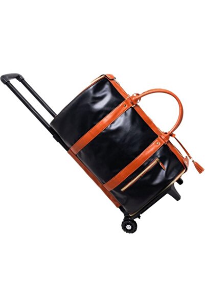 PriStyle Women's Trolley, Travel Bag on Wheels, Eco-Leather, Telescopic Handl...