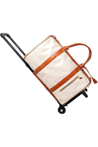 PriStyle Women's Trolley, Travel Bag on Wheels, Eco-Leather, Telescopic Handl...