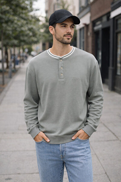 MASTIFF Hanorac pentru bărbați, din țesătură modal, cu detalii cu nasturi