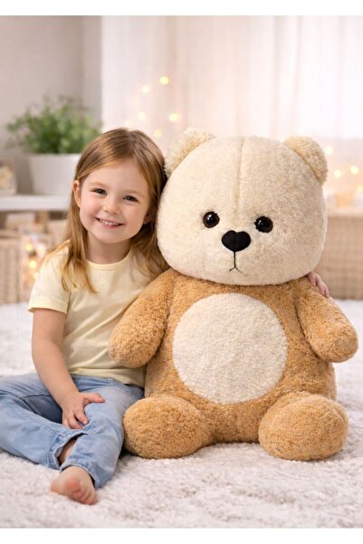 Heribom 60 Cm Kapüşonlu Sarıl Bana Ayı Peluş Ayıcık