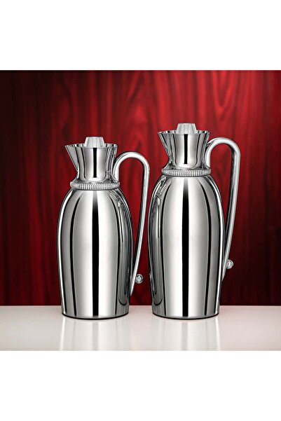 Almarjan Vacuum Flask Set 0.75 L & 1 L Silver