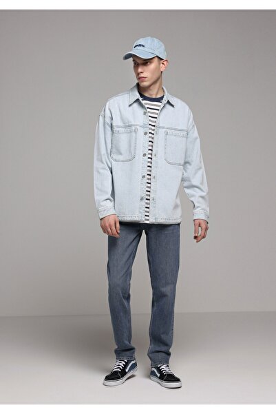 Colin's Pantaloni din denim gri pentru bărbați, croială dreaptă