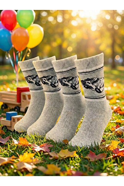 Üstünel çorap Σετ 4 κάλτσες για αγόρια με μοτίβο αυτοκινήτου, βαμβακερές, μαλ...