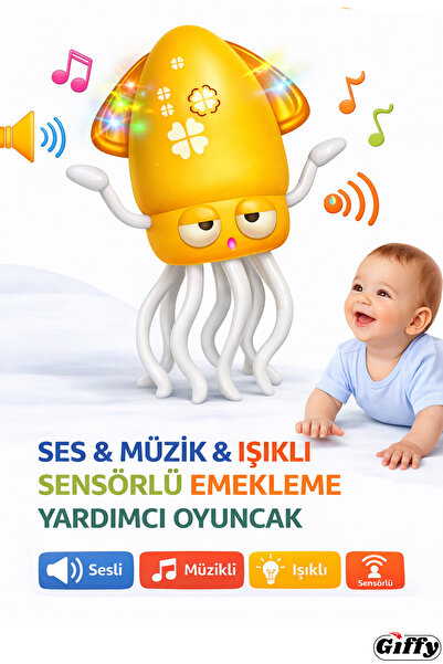giffy Oyuncak Sesli Işıklı Sensörlü Akıllı Emekleme Oyuncağı – Bebekler İçin ...