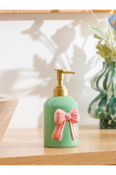 LC Waikiki Rmz Gi̇yi̇m Farkiyla Bowknot Embellished Ceramic Liquid Soap Dispe...