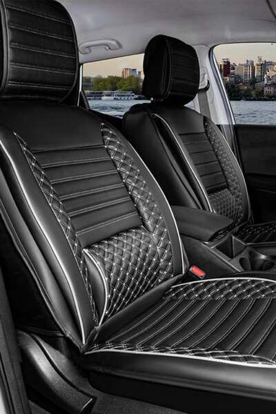 ACKSTORE غطاء مقعد سيارة أوبل كورسا بي متوافق مع السيارة، مصنوع من الجلد نصف ...