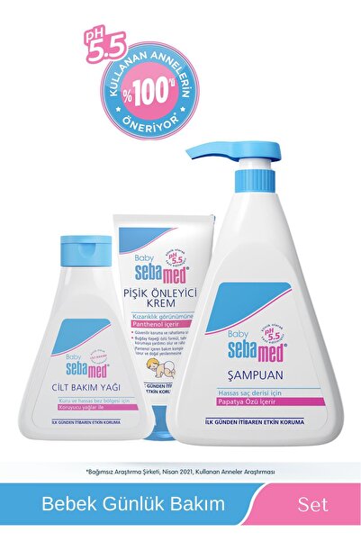 Sebamed Baby pH 5.5 Bebek Günlük Bakım Seti - Ekonomik Boy Göz Yakmayan Şampu...