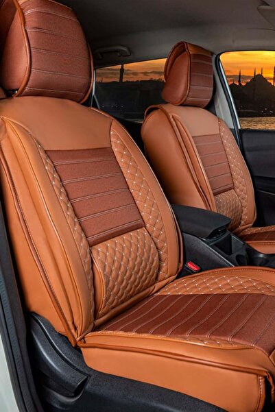 ACKSTORE غطاء مقعد سيارة أوبل كورسا بي متوافق مع الجلد شبه الكامل، طقم من 5 ق...