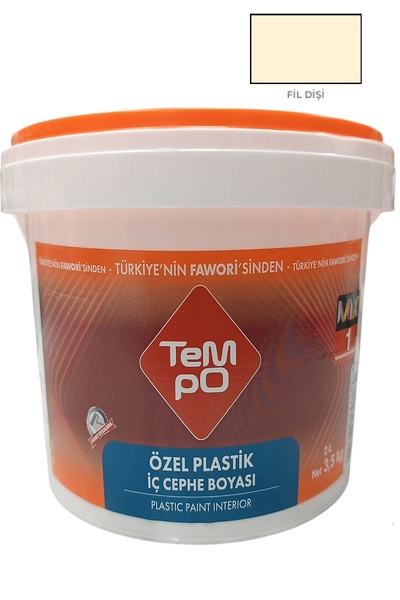 Tempo Yeni Özel Plastik Nefes Alan İç Cephe Duvar Boyası 3.5 Kg Fildişi