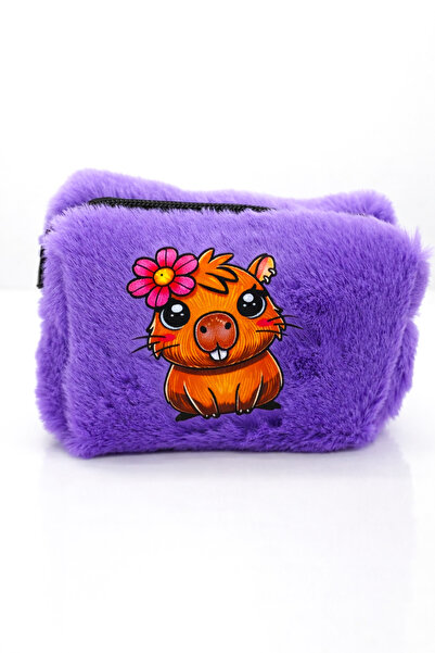 MakeWell Цветни детски портмонета с дизайн на капибара Плюшено детско портмон...