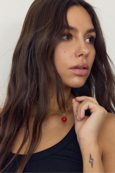 Stradivarius 2'li domates kolye seti