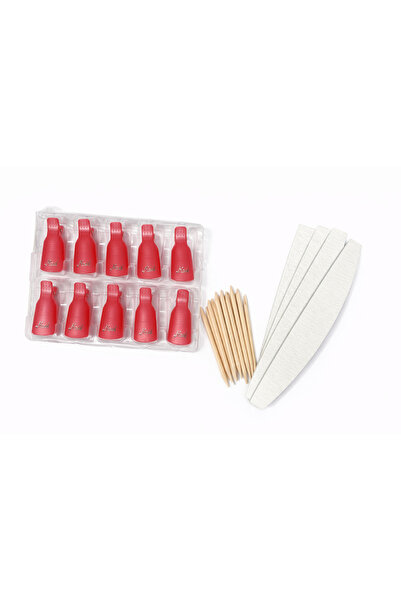 OEM Manicure accessory set – gel remover clips, cuticle sticks and nail files