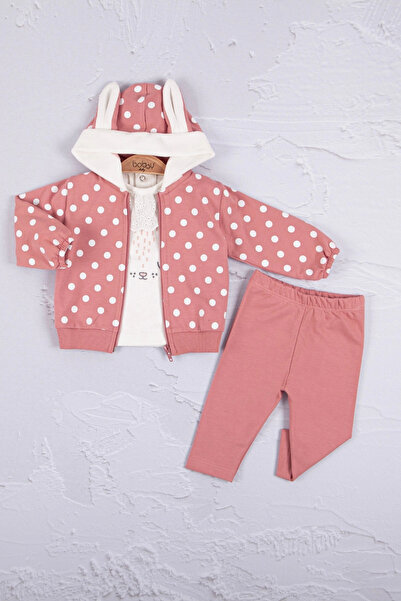 Beruflic 3-Piece Baby Girl Set with Rabbit Ears and Points