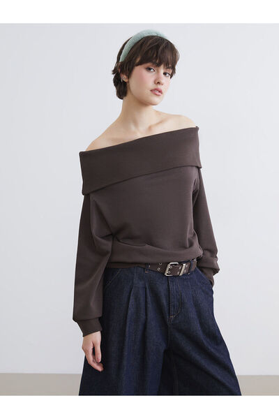 LC Waikiki Peak New Season Boat Neck Women's Sweatshirt