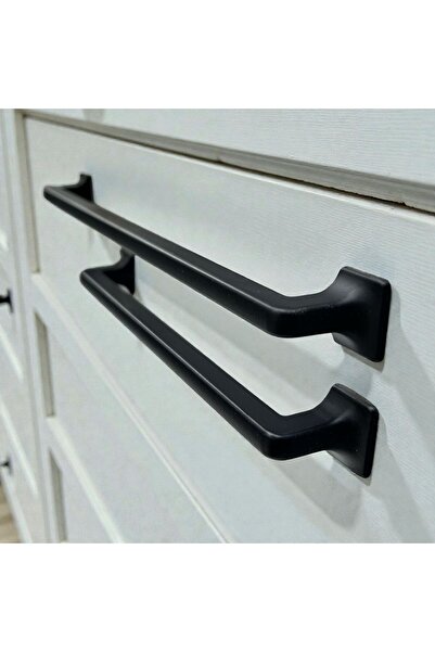 İlkulp KEOPS KULP MAT SİYAH (ÖZELRENK) LÜKS ÇEKMECE VESTİYER BANYO MUTFAK DOL...