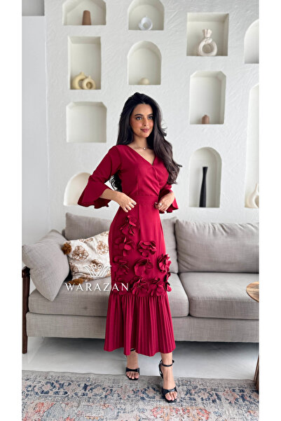 Warazan A soft, elegant dress for Eid with long sleeves