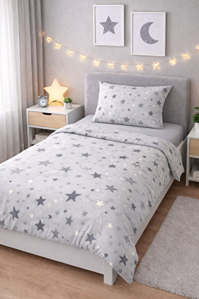 İsmail Gürel Tek Kişilik Lastikli Çarşaflı Nevresim Takımı | Pamuklu