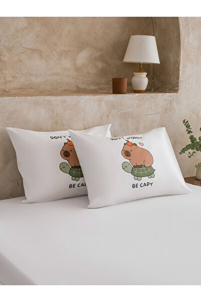 LC Waikiki Nevavm Animal Embroidered Cotton Pillowcase Set of 2 50X70 cm