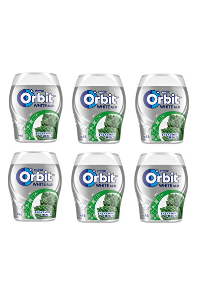 Wrigleys Orbit White Spearmint Menthol Chewing Gum, 6 Pieces x 46 Tablets