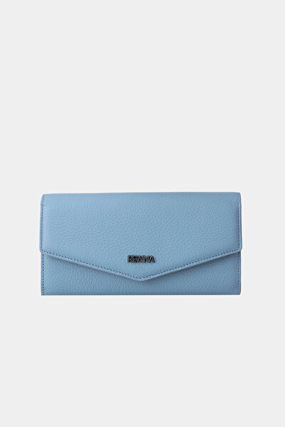 REWİNA Massarelli X Genuine Leather Women's Wallet Blue-Mcz9726