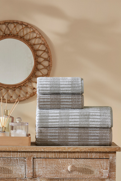 Özdilek Set peškira sa prugama, braon-bež