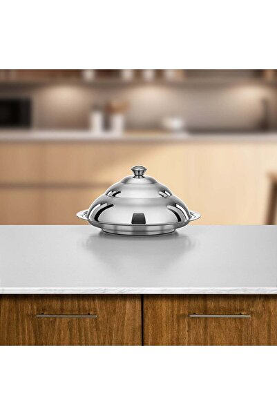 Almarjan Koozy Tray Stainless Steel Silver 35 cm