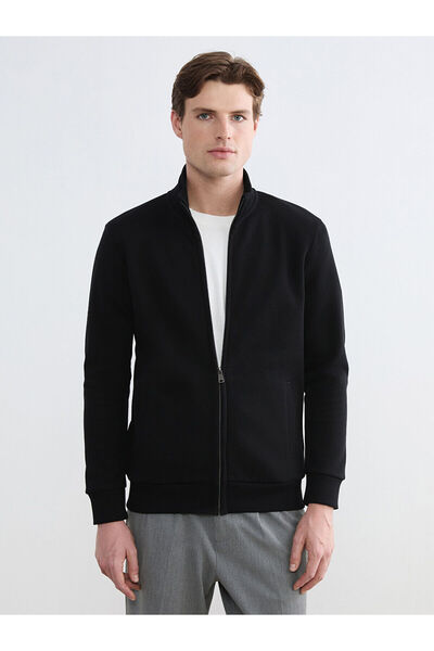 LC Waikiki Peak New Season Standard Fit Mock Neck Men's Zippered Sweatshirt