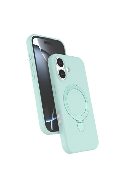 eco port غطاء آيفون 16 بلس ريجال مع حامل ماج سيف - أخضر مائي