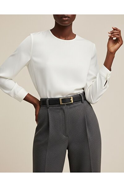 Versla Minimalist Metal Toka Kadın Kemer (2,5 cm)