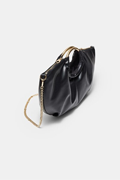 Stradivarius Metal saplı omuz ve çapraz askılı çanta