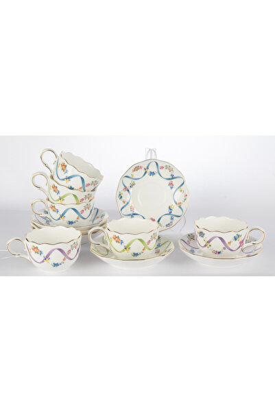 esdekor Romantic Charm 6-Piece Coffee Cup Set 90Cc Boutique Kitchen
