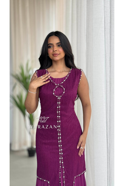 Warazan فستان انيق قطعتين بيليسيه للعيد
