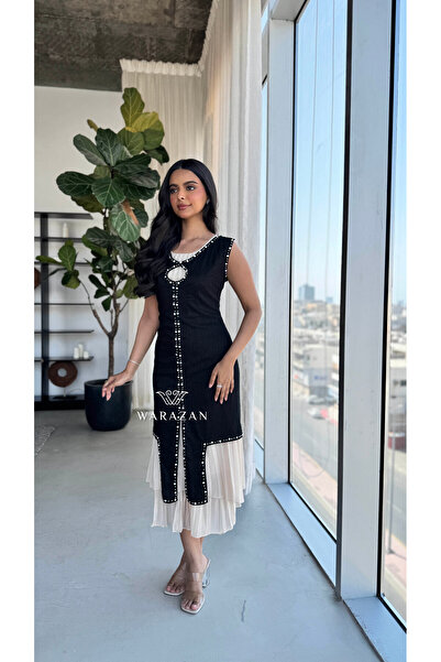 Warazan Elegant two-piece pleated dress for Eid