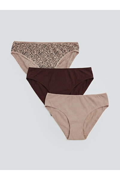 LC Waikiki Vizyon New Season Leopard Patterned Bikini Panties 3-Piece