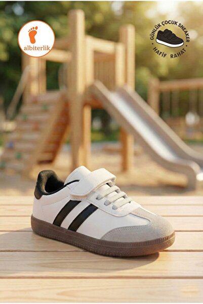 AlbiShoes Unisex Girls Boys Velcro School Shoes Sneaker Kids Sports Shoes Lig...