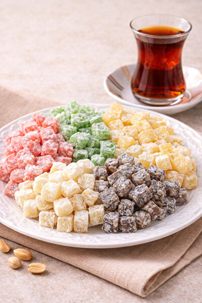 Darende Kayısı Dünyası Karışık Çifte Kavrulmuş Lokum (6 Renk) (500 Gr)– Çay Y...